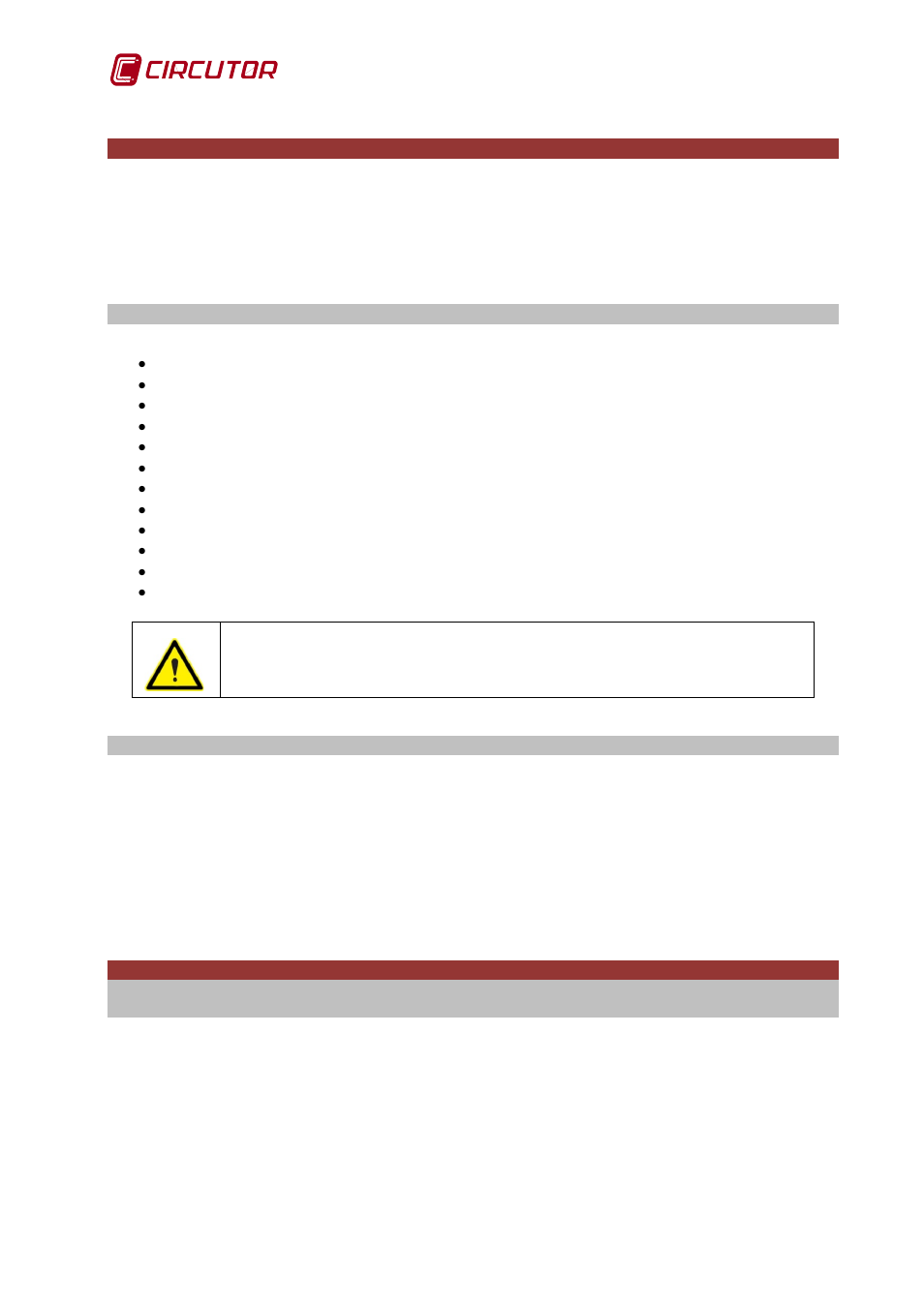 1 components and accessories, 2 storage, 2 description of the unit | 1 introduction, Verification upon reception, Omponents and accessories, Torage, Description of the unit, Ntroduction | CIRCUTOR AR6 Series User Manual | Page 8 / 69