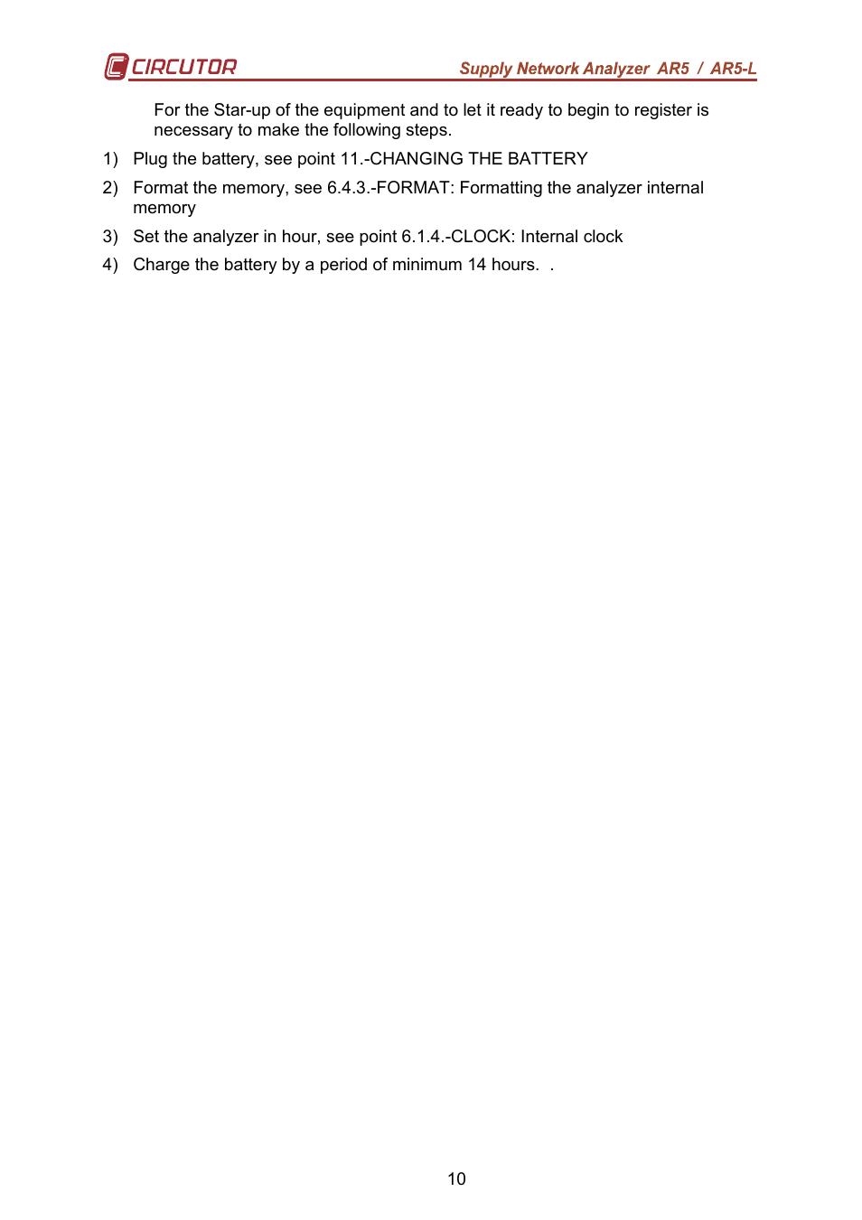 CIRCUTOR AR5L Series User Manual | Page 10 / 52