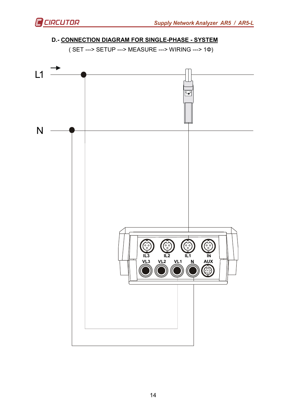 L1 n | CIRCUTOR AR5L Series User Manual | Page 14 / 52