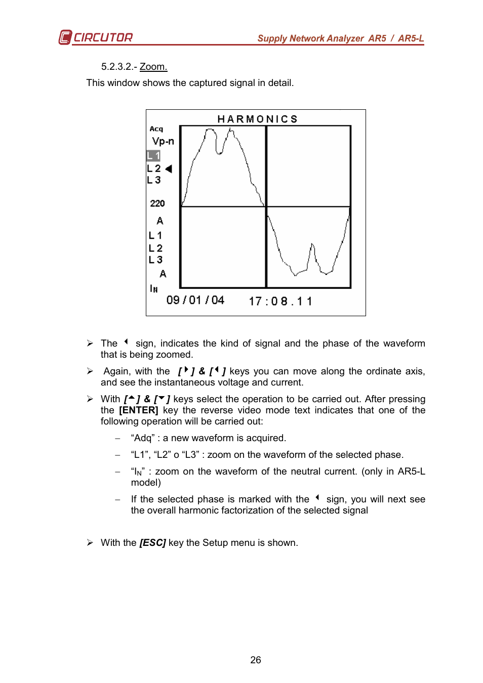 CIRCUTOR AR5L Series User Manual | Page 26 / 52
