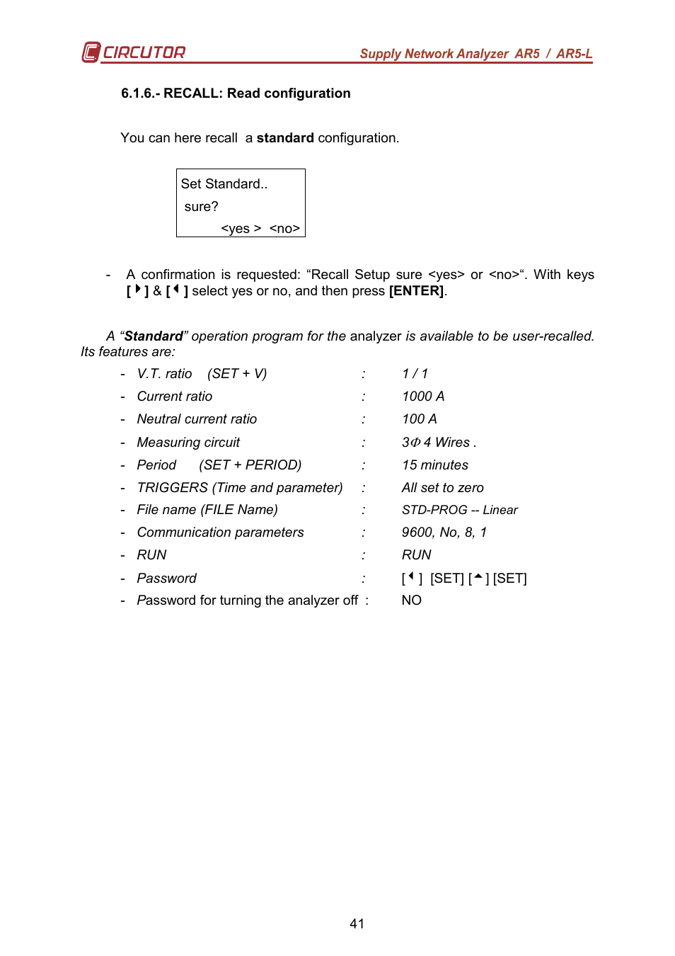 CIRCUTOR AR5L Series User Manual | Page 41 / 52