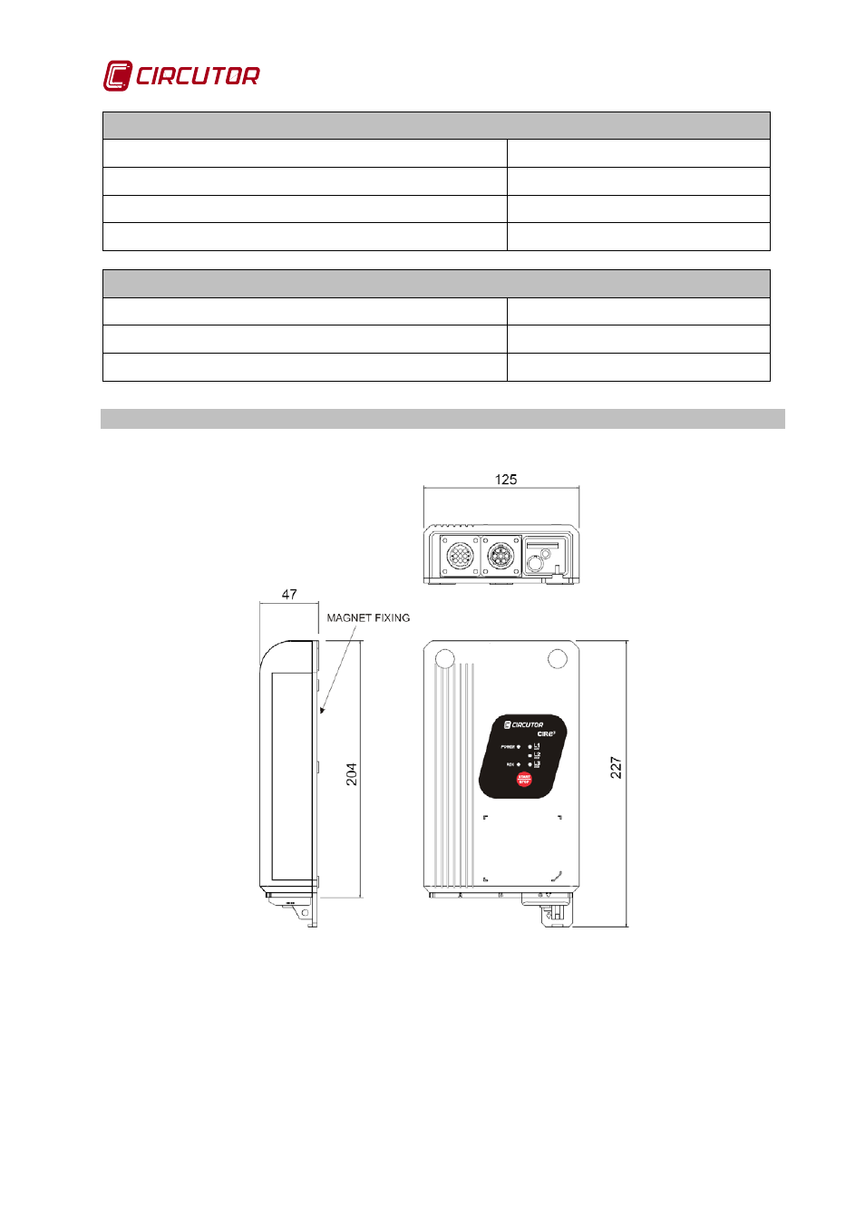Dimensions, Imensions | CIRCUTOR CIRe3 Series User Manual | Page 12 / 50