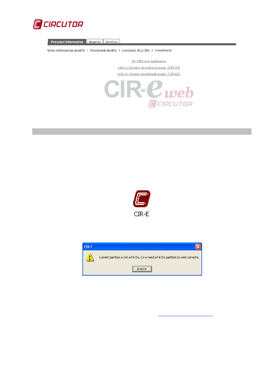 Setting the cir-e³ up, Generating the setup file, Etting the | CIRCUTOR CIRe3 Series User Manual | Page 22 / 50