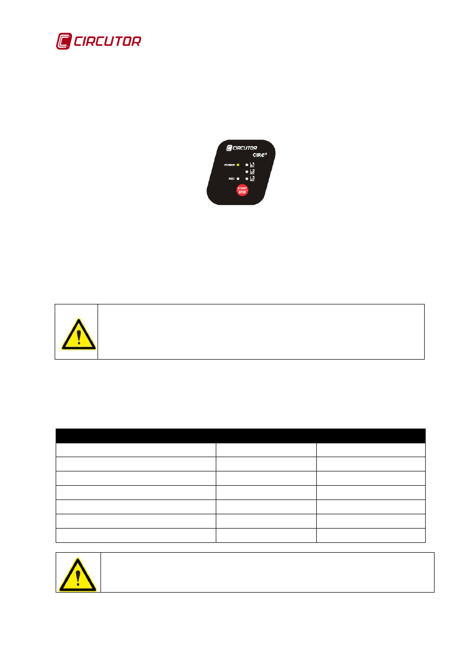 CIRCUTOR CIRe3 Series User Manual | Page 28 / 50