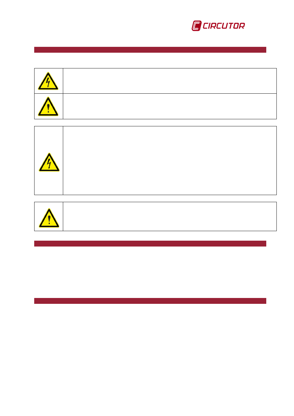 Safety instructions, Liability limitations, Recommendations prior to use | CIRCUTOR CIRe3 Series User Manual | Page 3 / 50