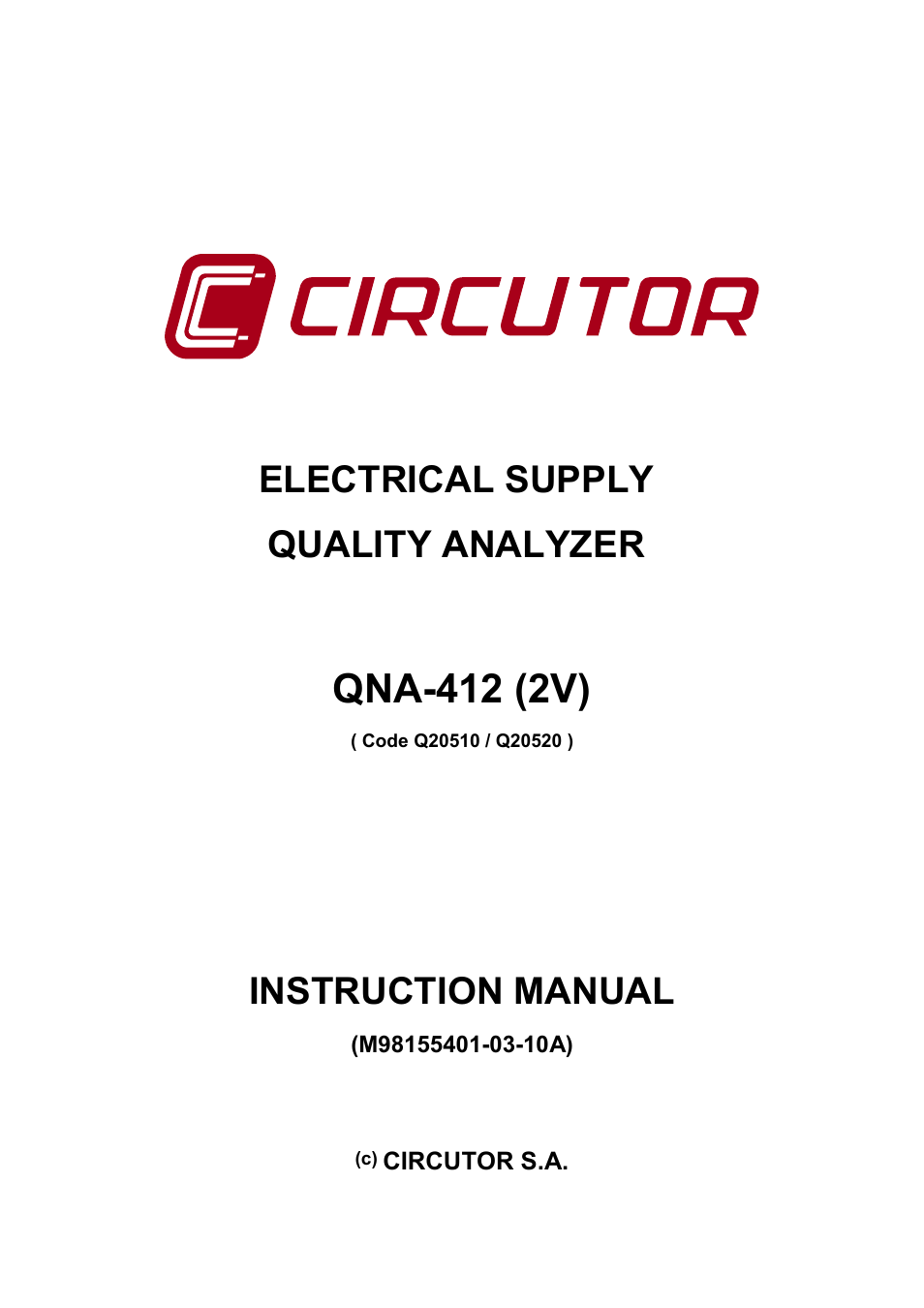 CIRCUTOR QNA-P Series User Manual | 36 pages