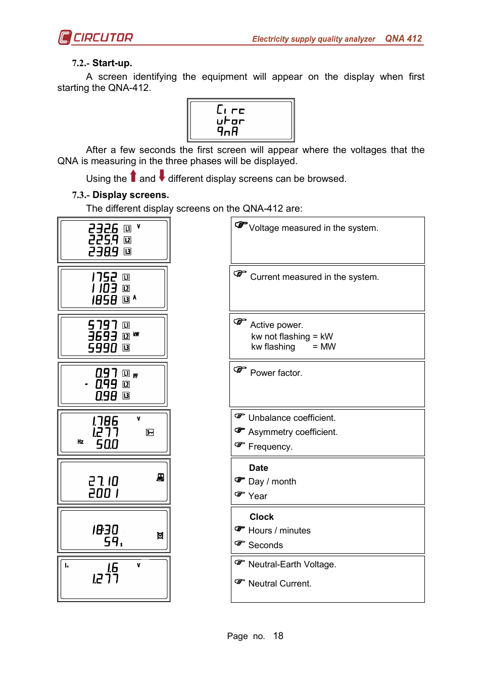 CIRCUTOR QNA-P Series User Manual | Page 19 / 36