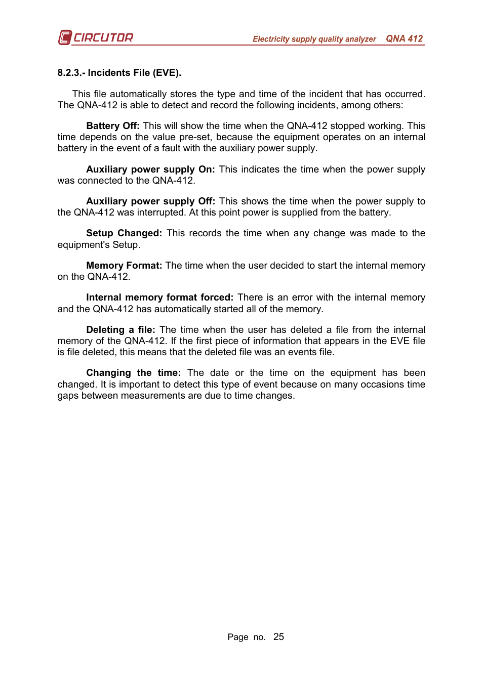 CIRCUTOR QNA-P Series User Manual | Page 26 / 36