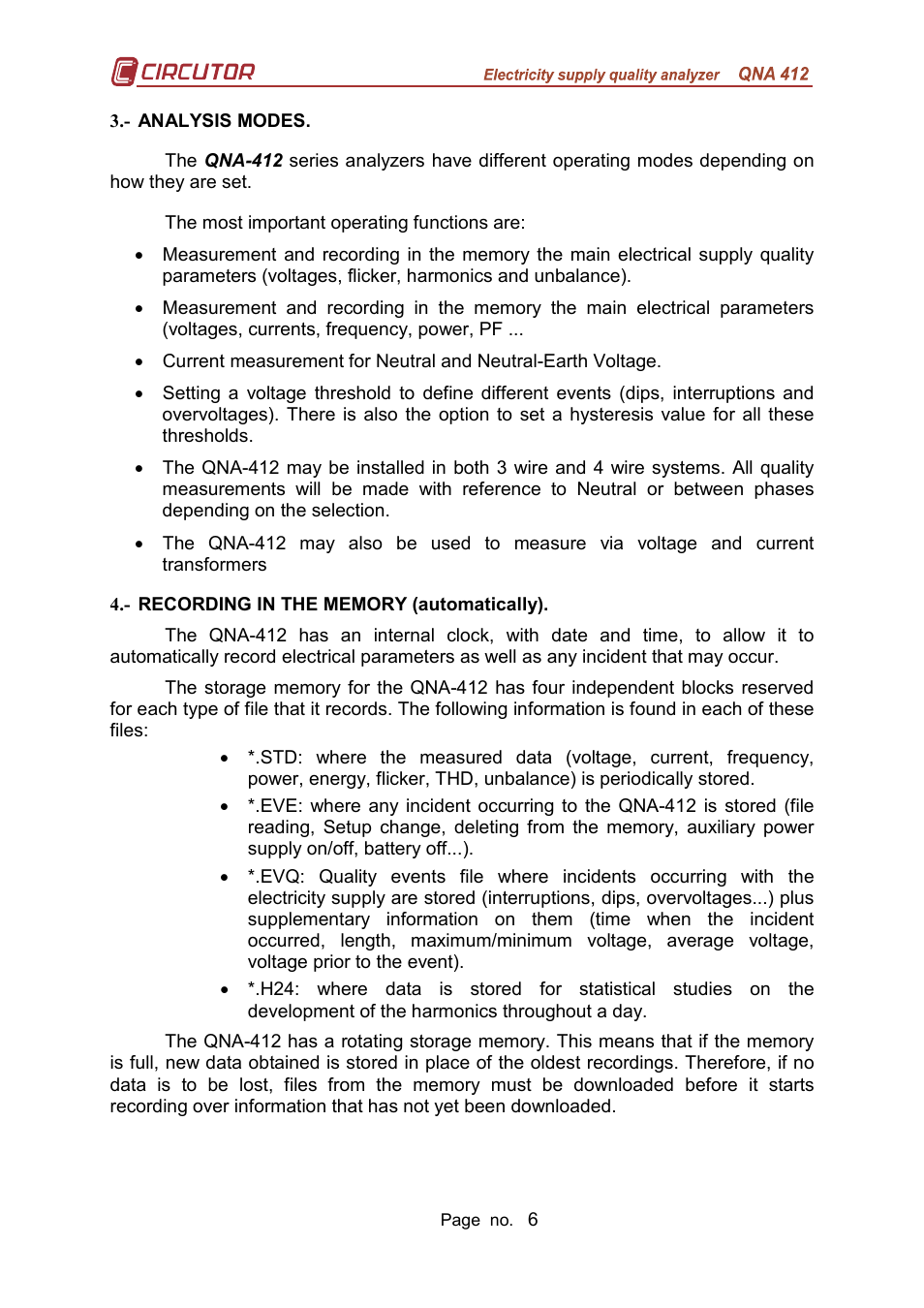 CIRCUTOR QNA-P Series User Manual | Page 7 / 36