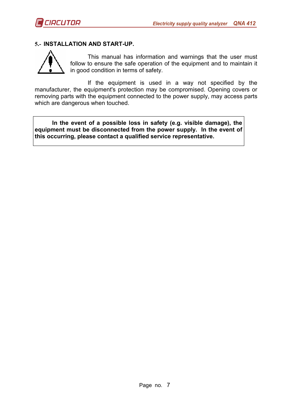 CIRCUTOR QNA-P Series User Manual | Page 8 / 36