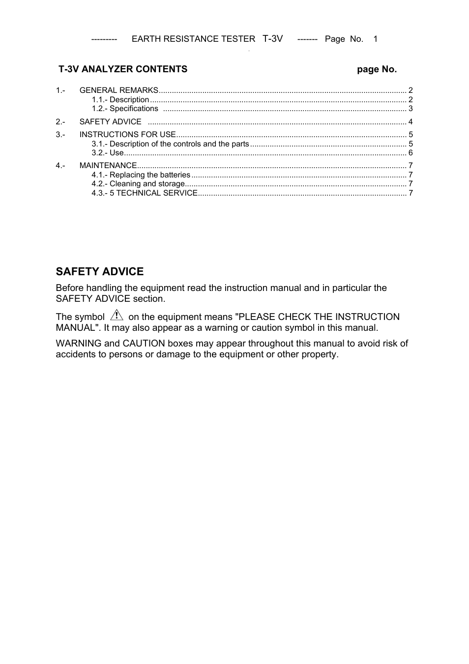 Safety advice | CIRCUTOR T3V Series User Manual | Page 2 / 8