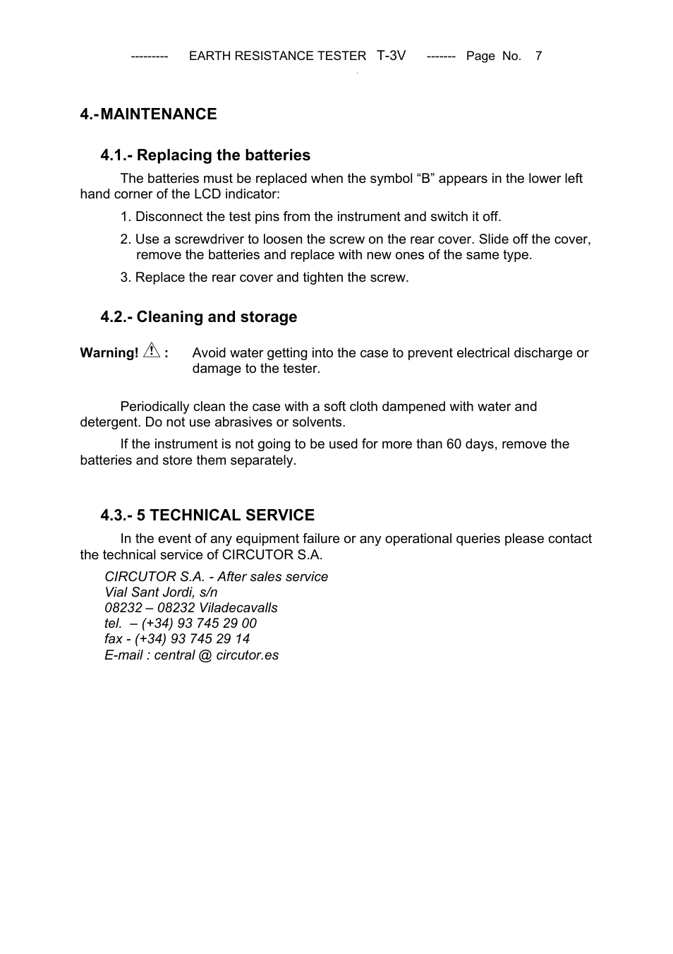 CIRCUTOR T3V Series User Manual | Page 8 / 8