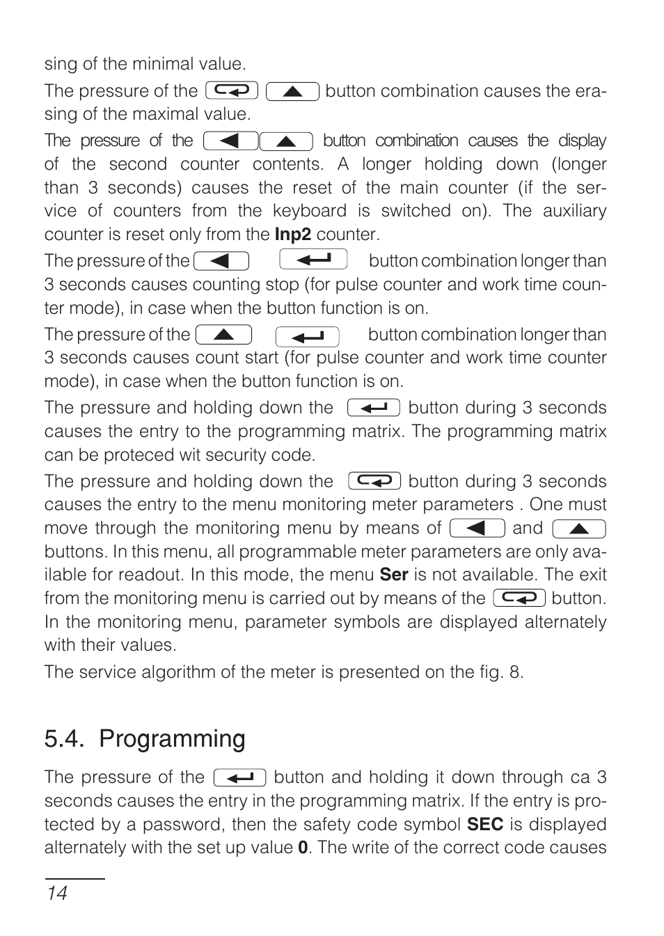 Programming | CIRCUTOR DHB Series User Manual | Page 14 / 58