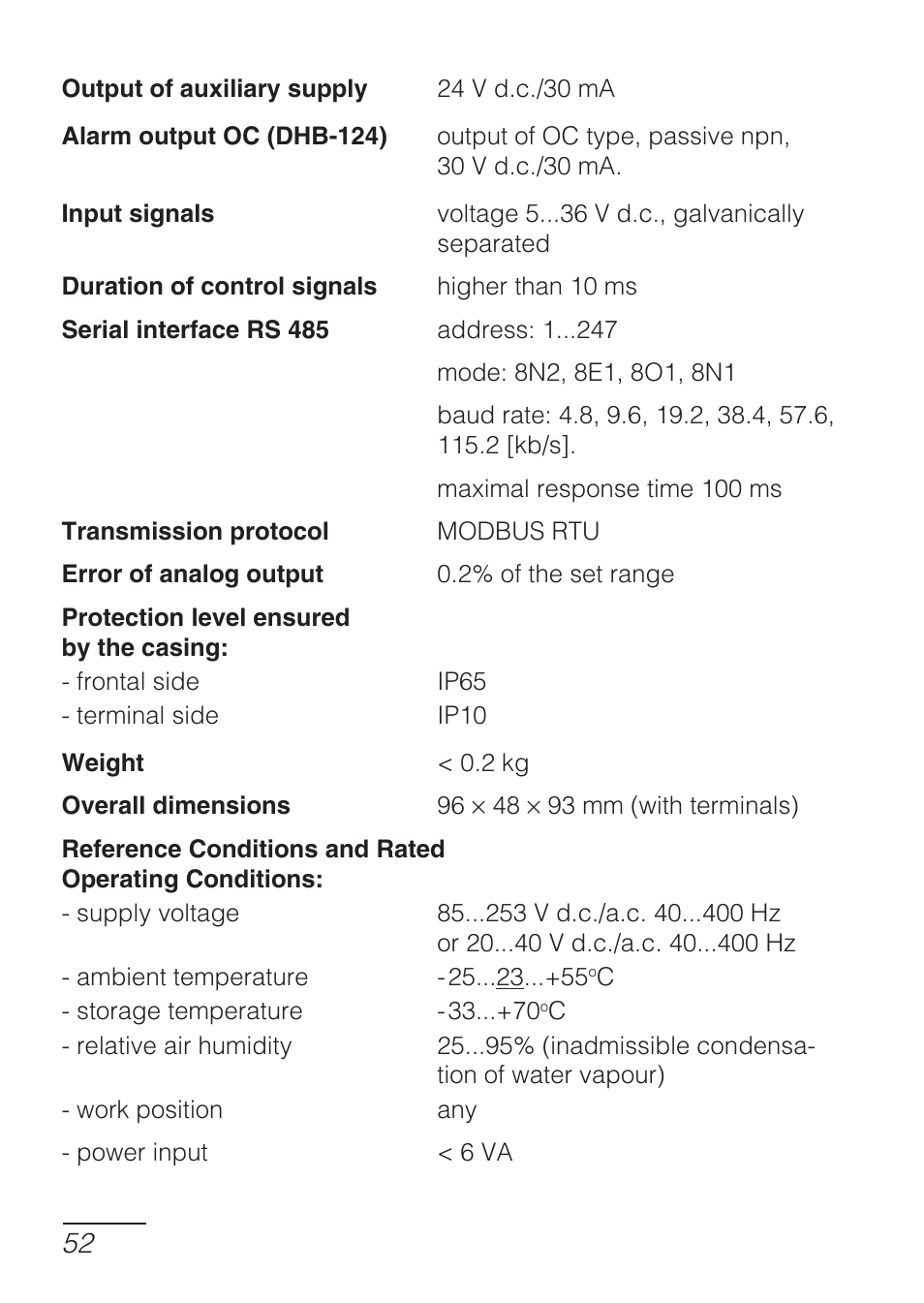 CIRCUTOR DHB Series User Manual | Page 52 / 58