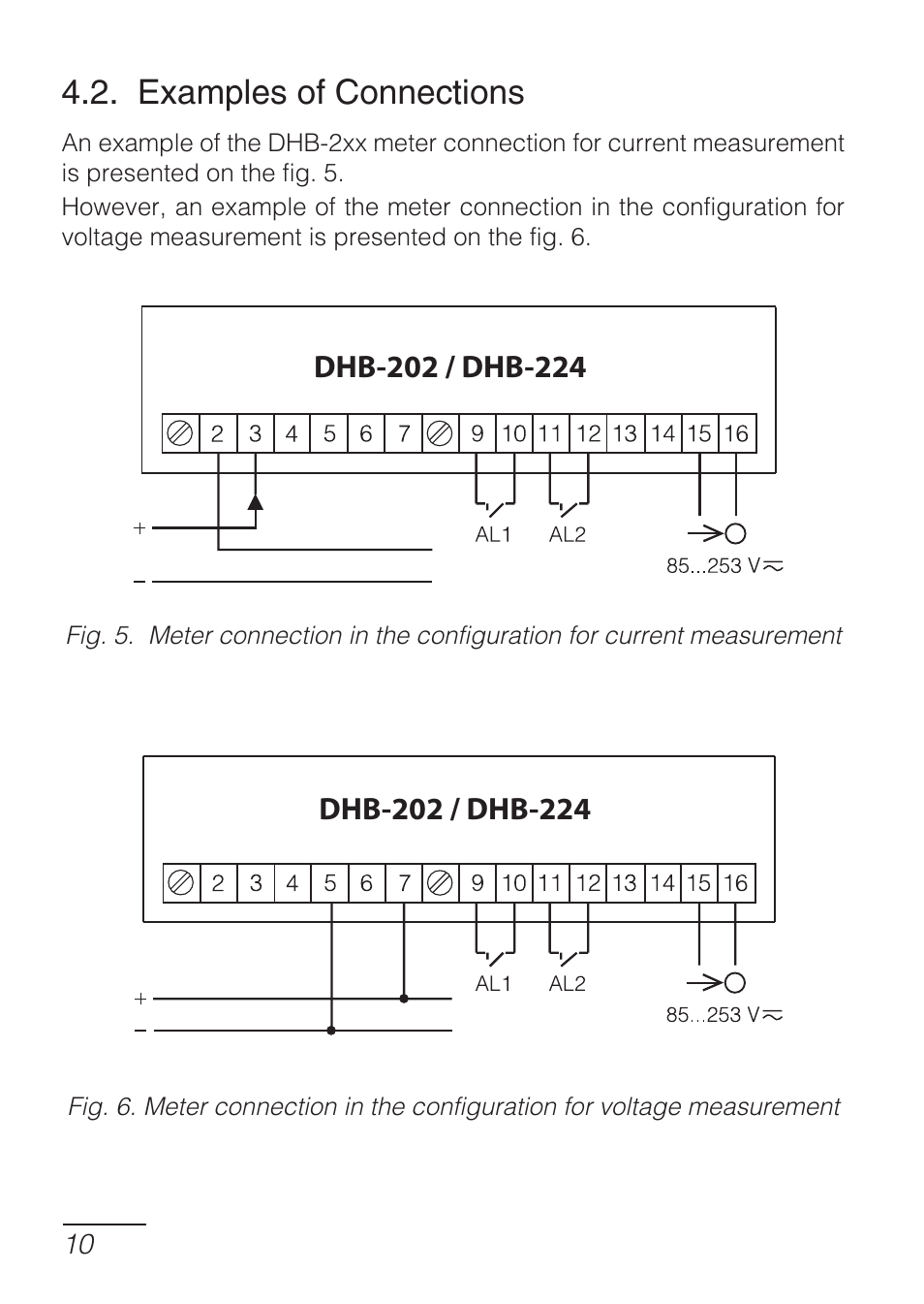 Examples of connections | CIRCUTOR DHB Series User Manual | Page 10 / 46