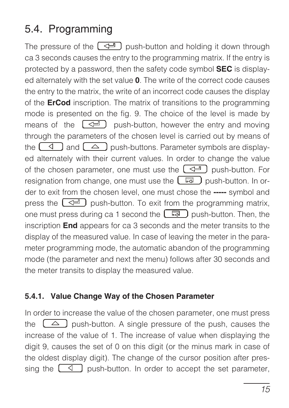 Programming | CIRCUTOR DHB Series User Manual | Page 15 / 46