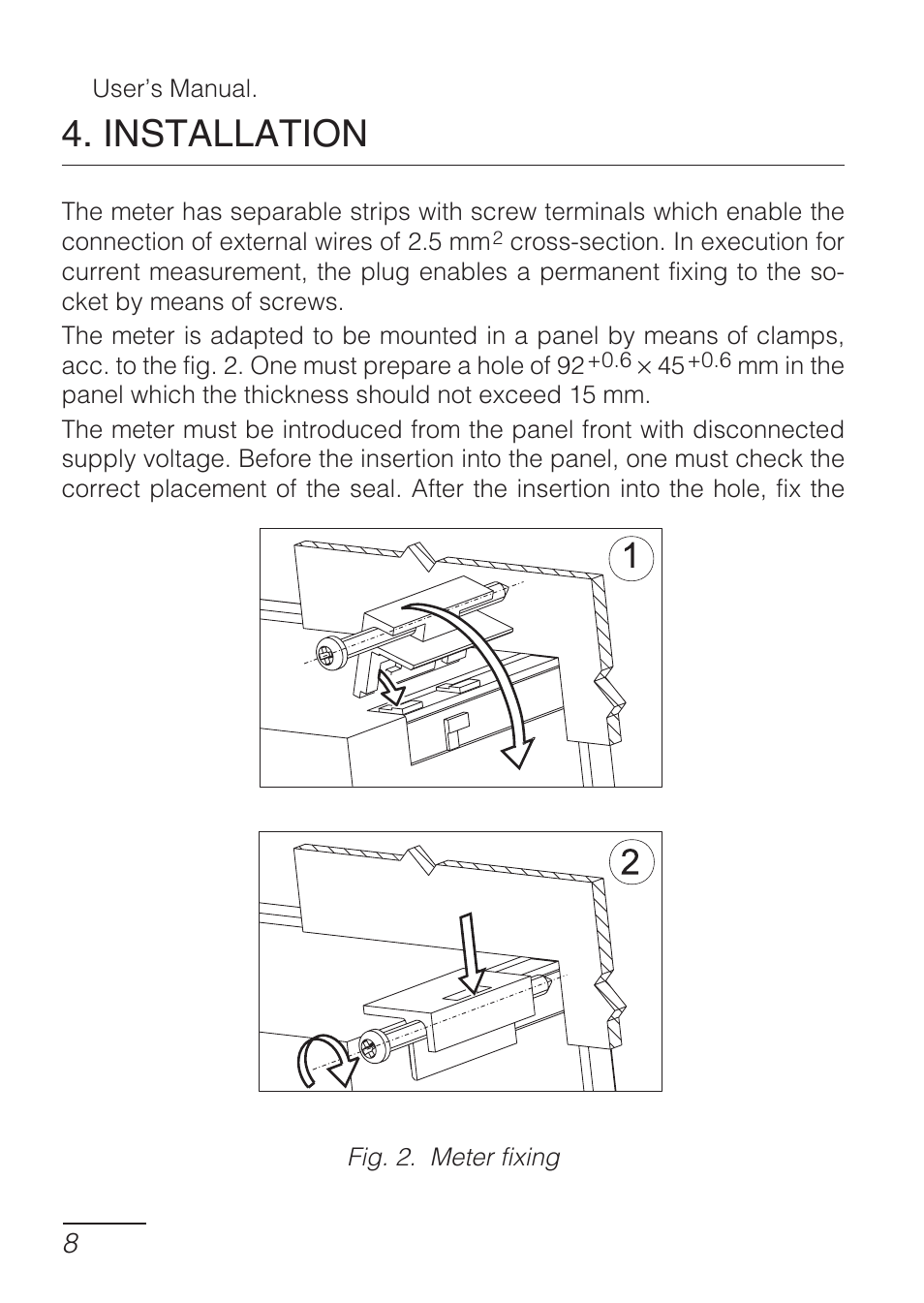 Installation | CIRCUTOR DHB Series User Manual | Page 8 / 54