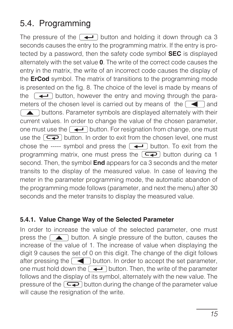 Programming | CIRCUTOR DHB Series User Manual | Page 15 / 50