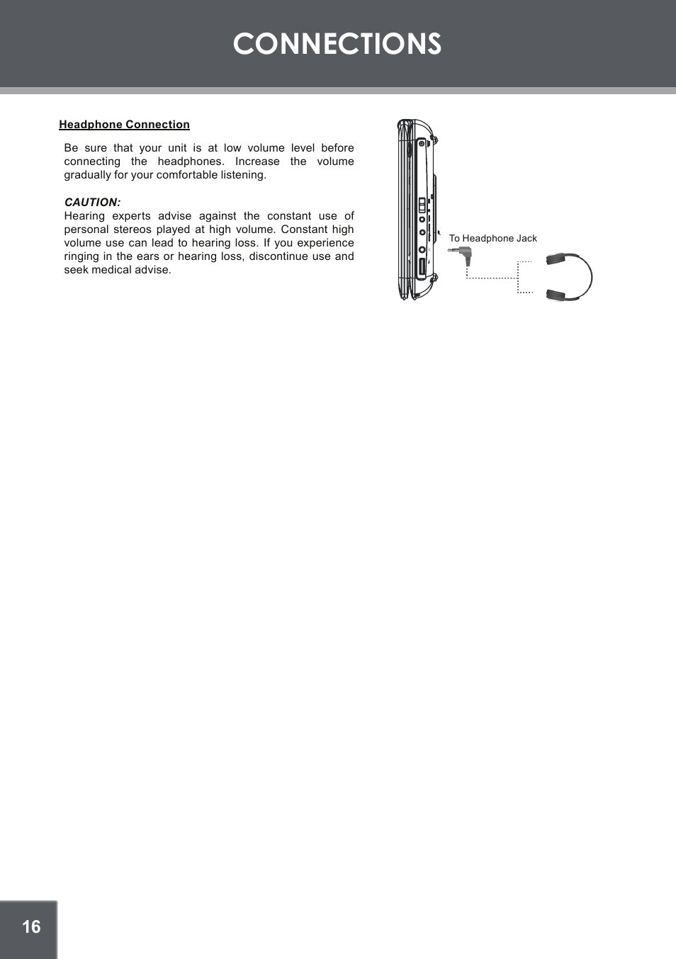 Connections | COBY electronic TFDVD1029 User Manual | Page 16 / 28