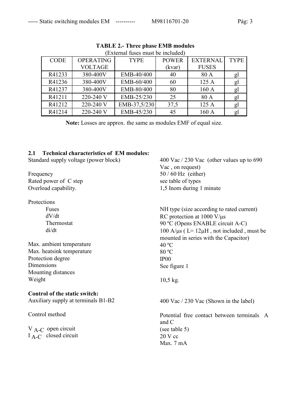CIRCUTOR EMF-EMB Series User Manual | Page 4 / 11