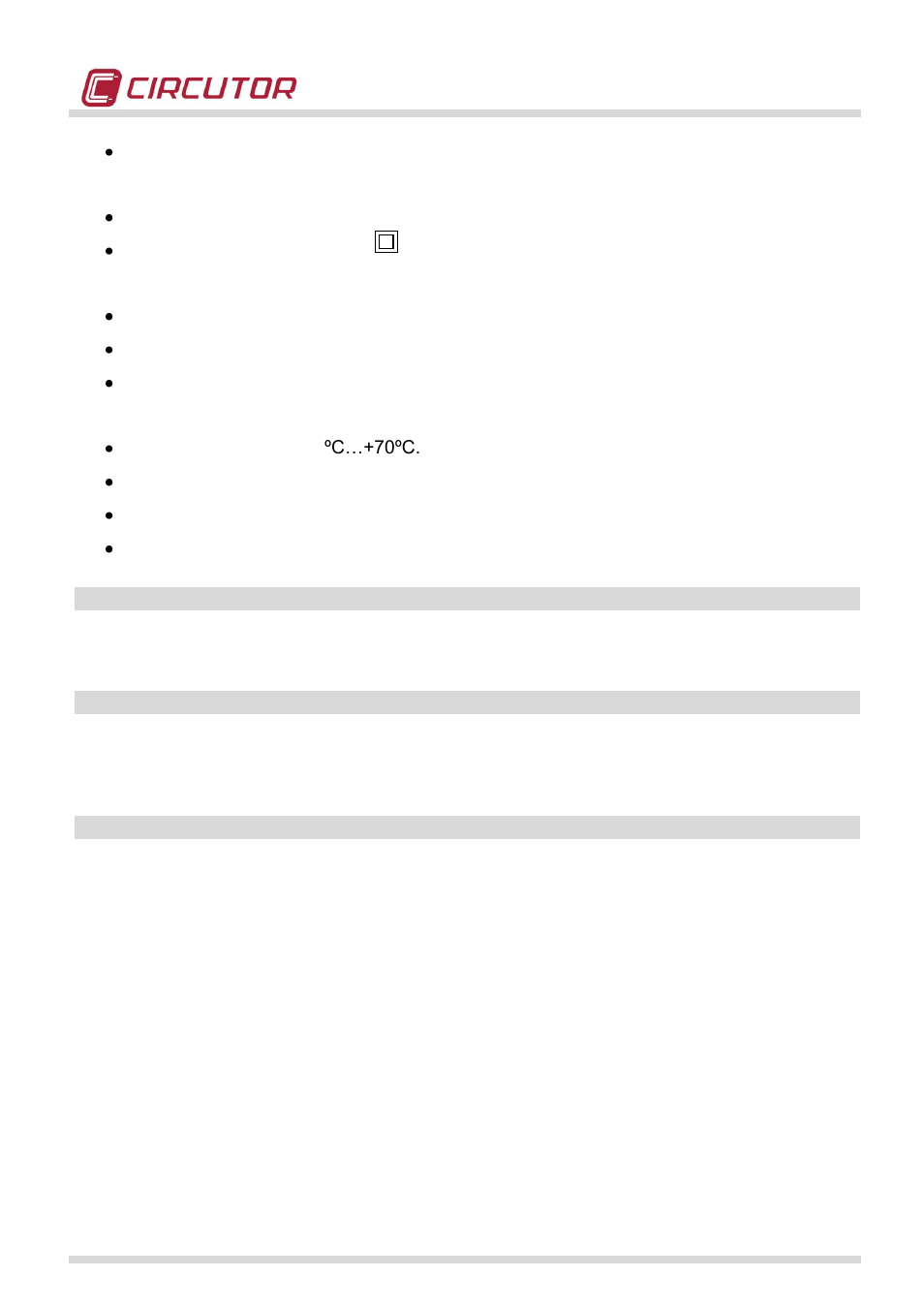 Enclosure, Connection, Auxiliary contacts (depending on version) | Version with tariff indicator output, Version with impulse input | CIRCUTOR CIRWATT-B410T Series User Manual | Page 15 / 53