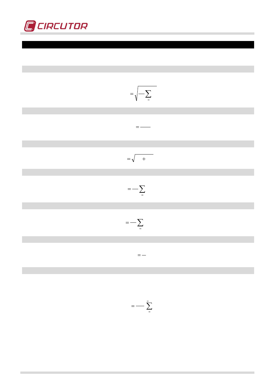 Meter calculations, Nominal voltage, Nominal current | Apparent power, Active power, Reactive power, Power factor, Maximum demand | CIRCUTOR CIRWATT-B410T Series User Manual | Page 29 / 53