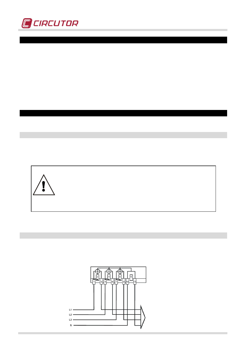 Reading and parametrization software, Installation and start-up, Installation | Meter connection diagrams | CIRCUTOR CIRWATT-B410T Series User Manual | Page 51 / 53