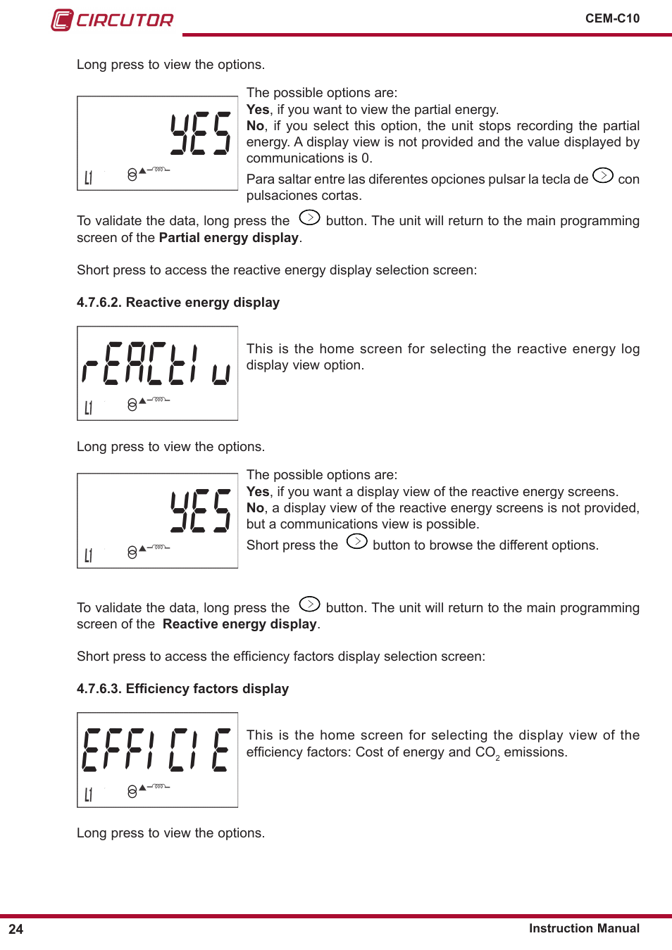 CIRCUTOR CEM-C10 series User Manual | Page 24 / 36