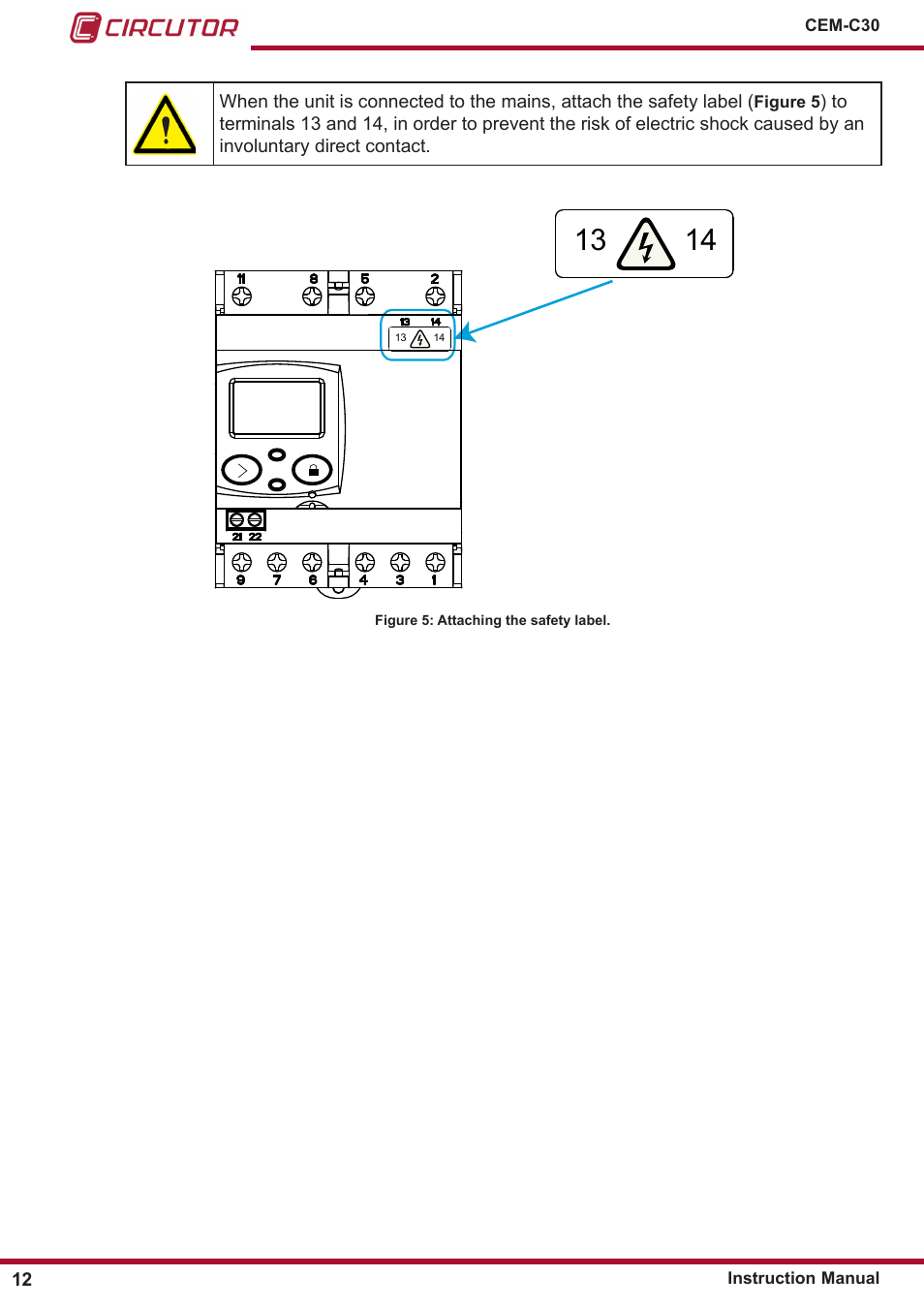 CIRCUTOR CEM-C30 series User Manual | Page 12 / 42