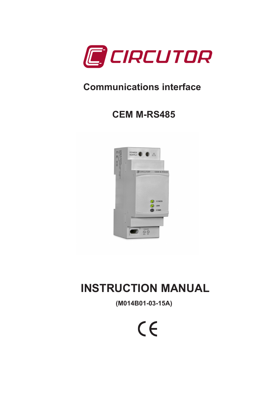 CIRCUTOR CEM-M-RS-485 User Manual | 26 pages