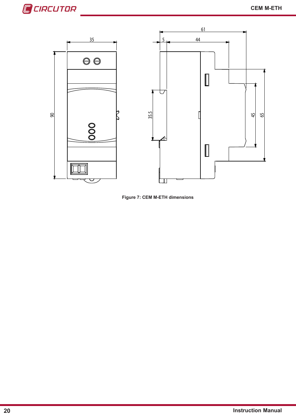 CIRCUTOR CEM-M-ETH User Manual | Page 20 / 24