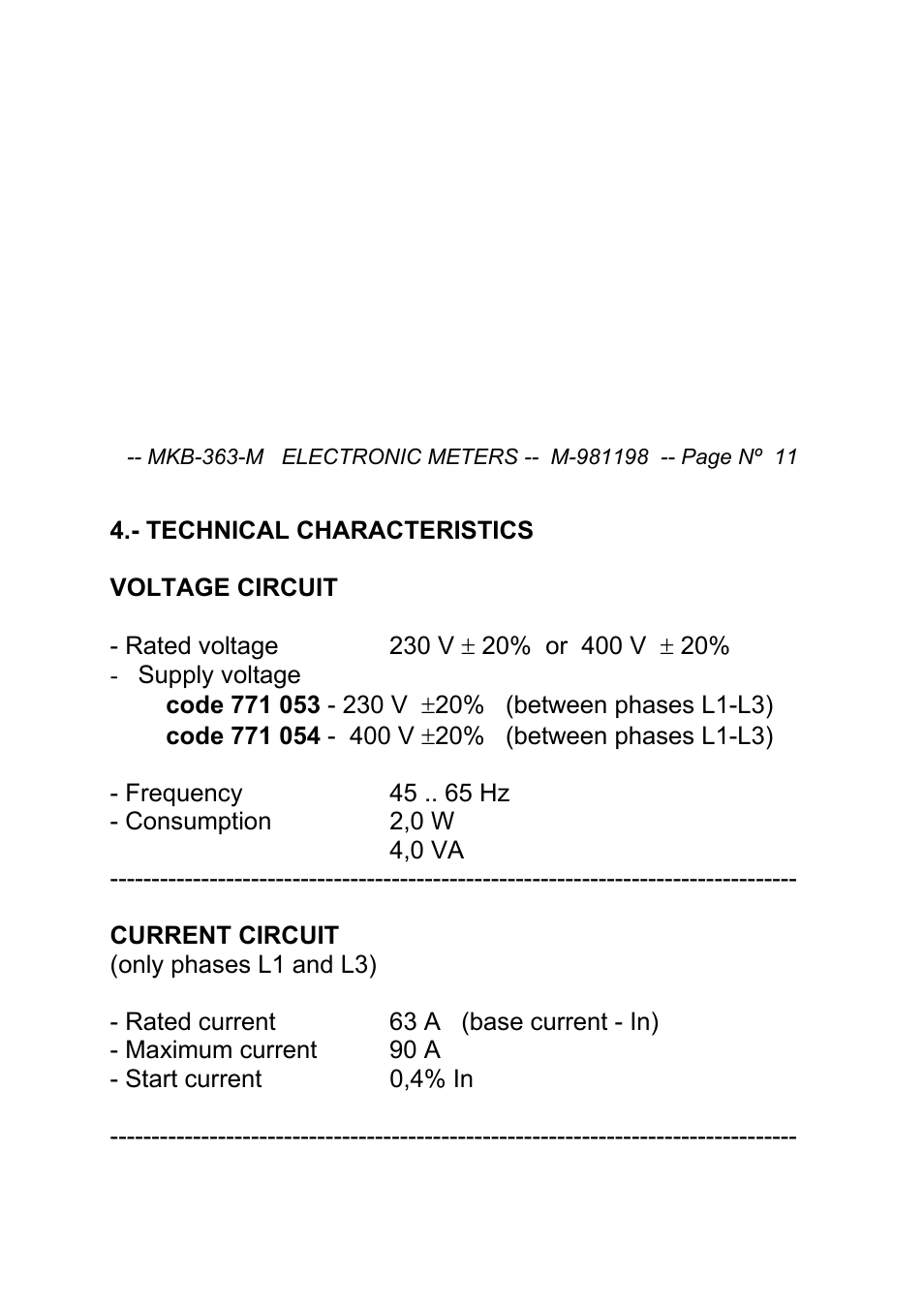 CIRCUTOR MK-363-B Series User Manual | Page 11 / 15