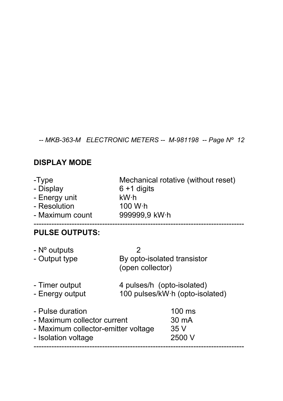 CIRCUTOR MK-363-B Series User Manual | Page 12 / 15
