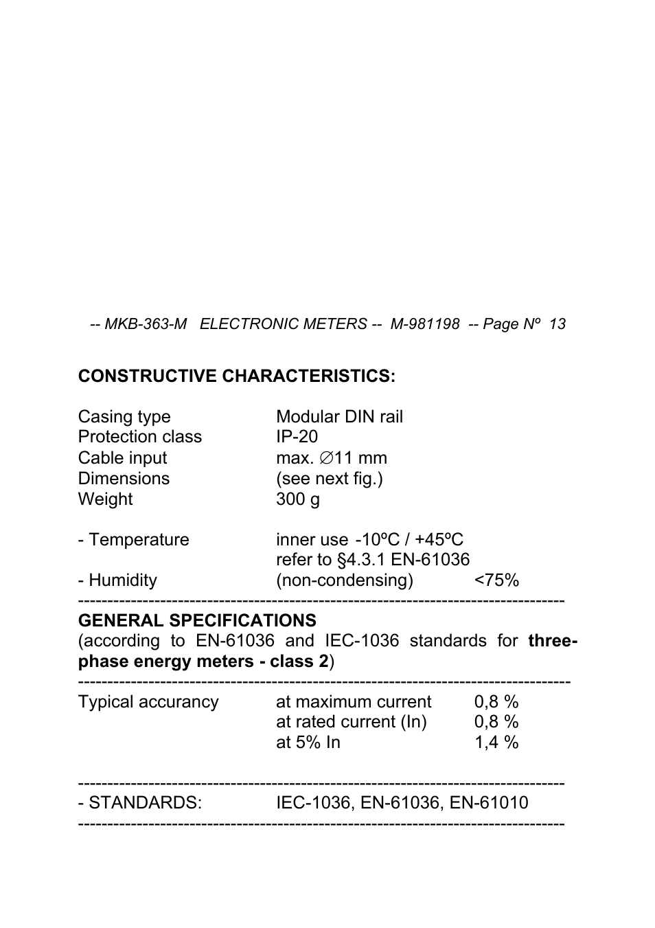 CIRCUTOR MK-363-B Series User Manual | Page 13 / 15