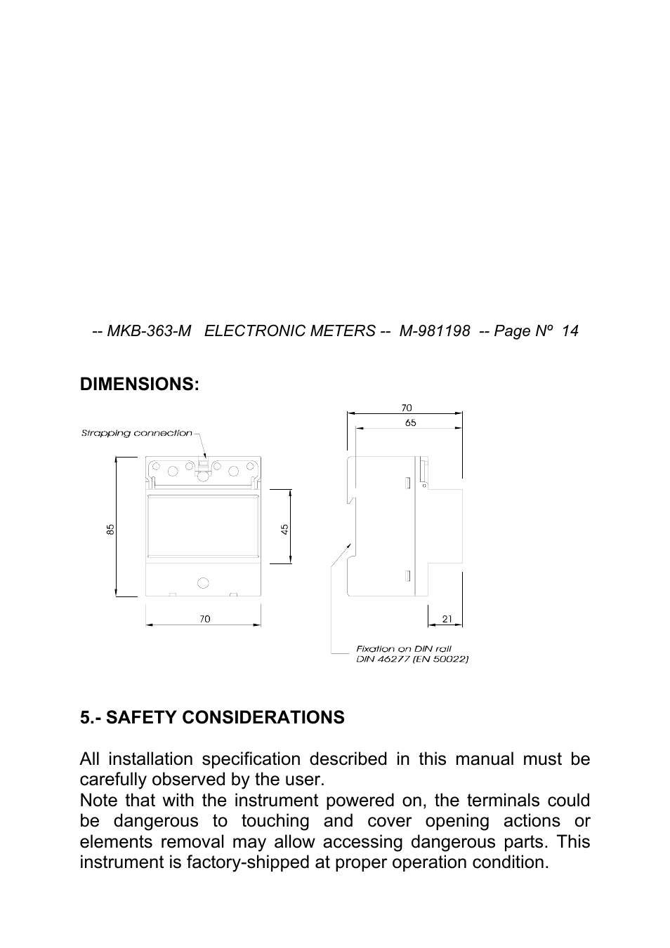 CIRCUTOR MK-363-B Series User Manual | Page 14 / 15