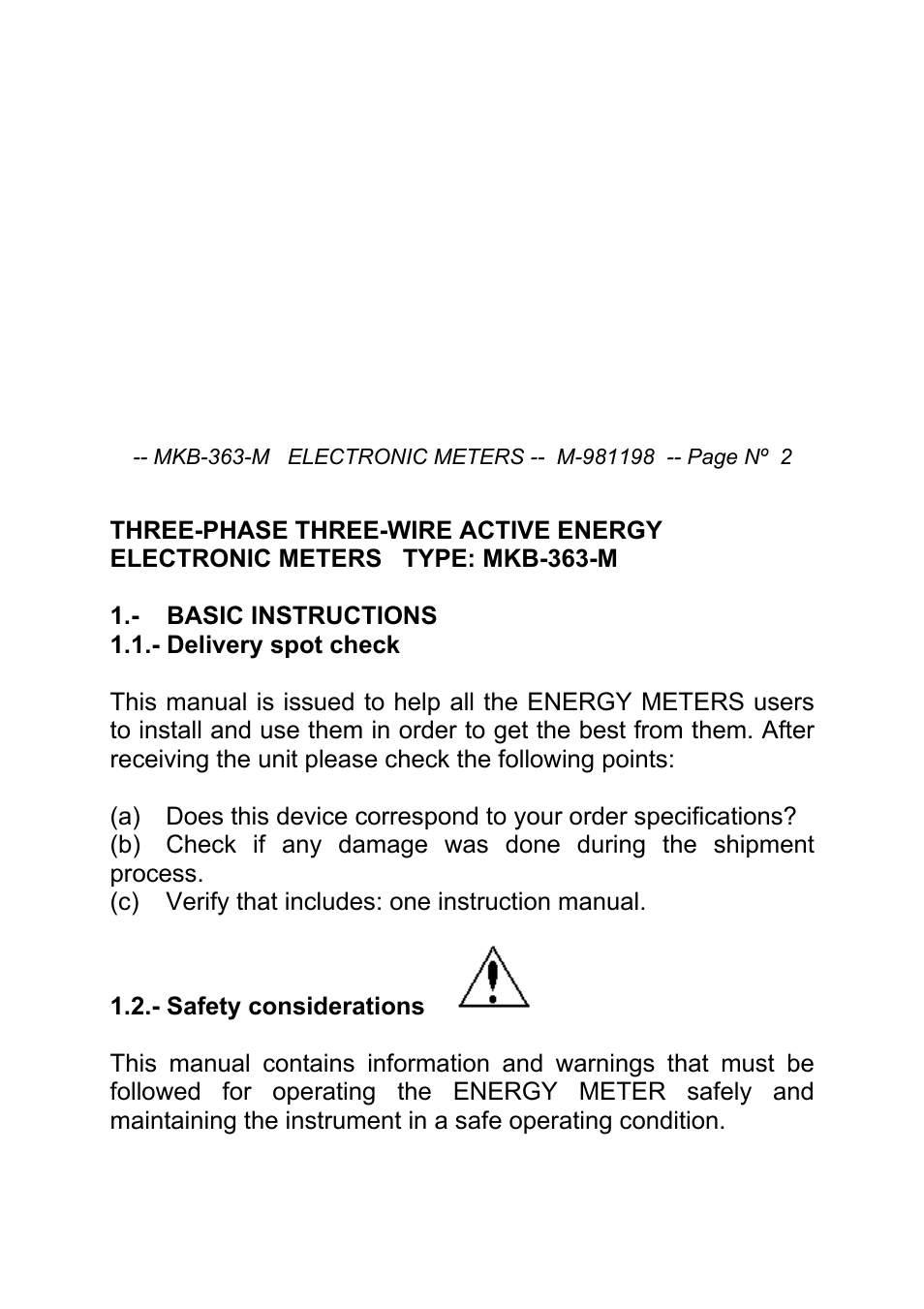 CIRCUTOR MK-363-B Series User Manual | Page 2 / 15