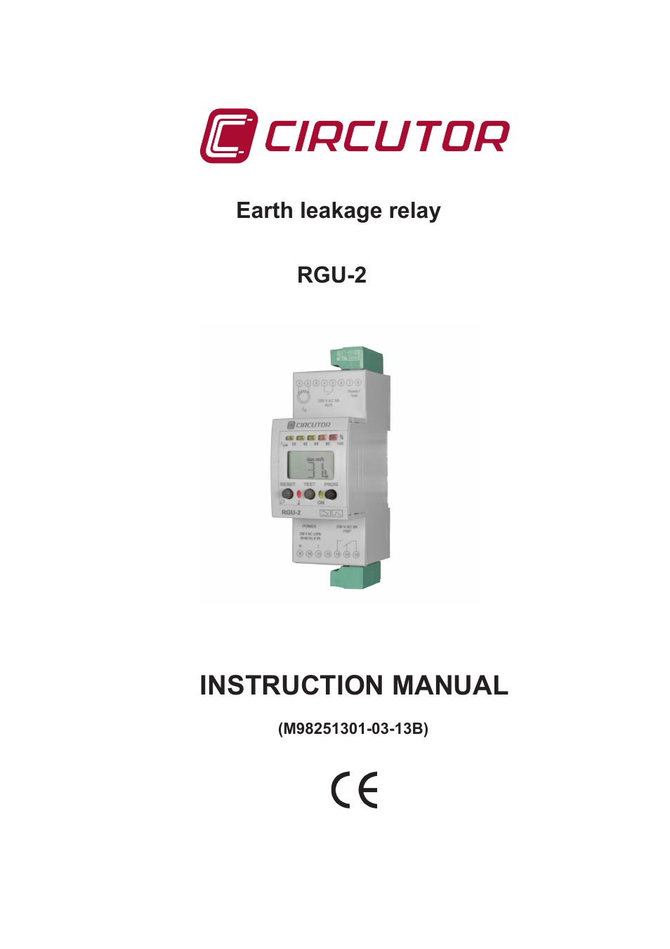 CIRCUTOR RGU2 Series User Manual | 28 pages