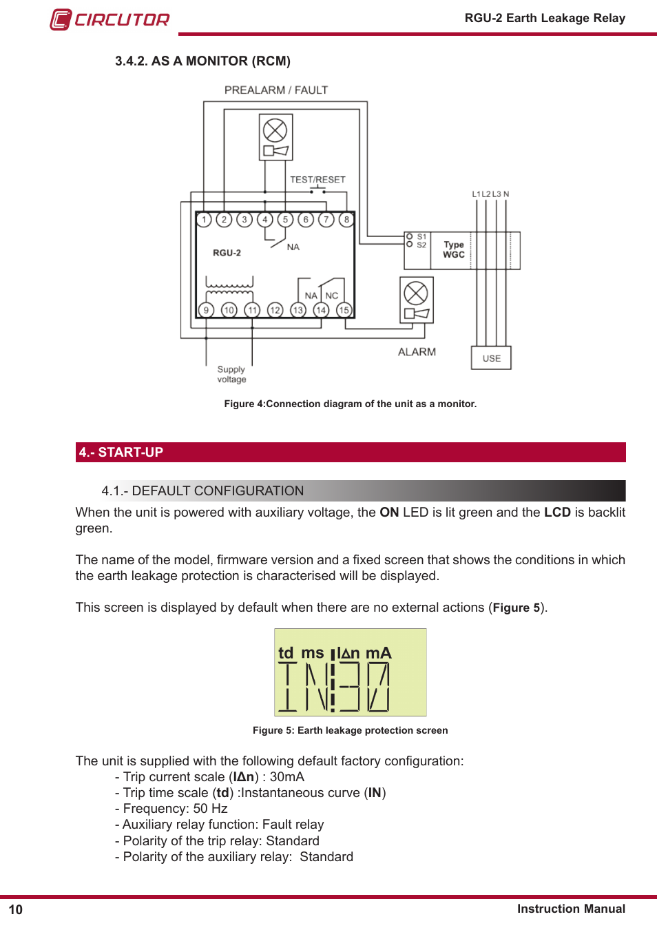 CIRCUTOR RGU2 Series User Manual | Page 10 / 28