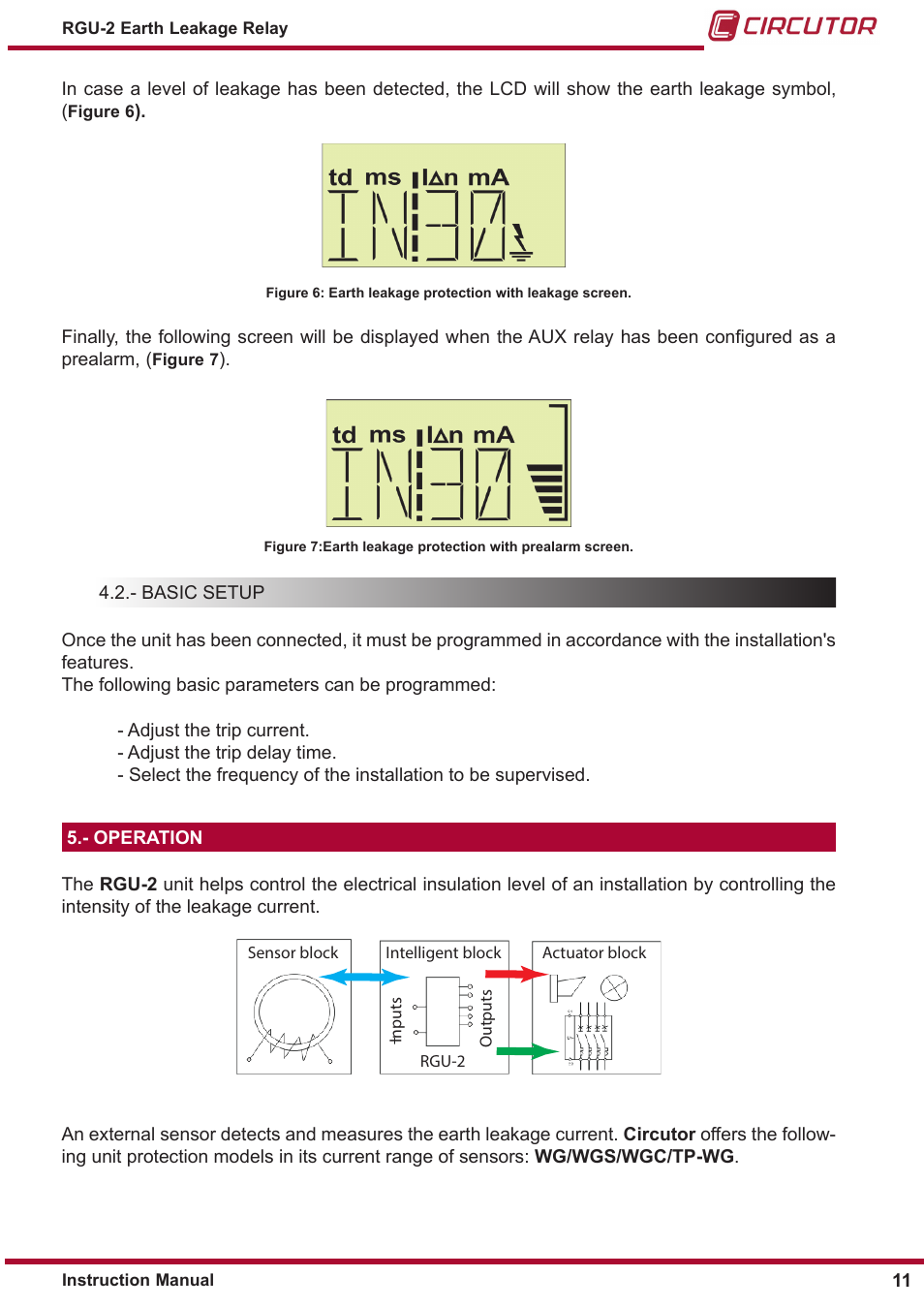 CIRCUTOR RGU2 Series User Manual | Page 11 / 28