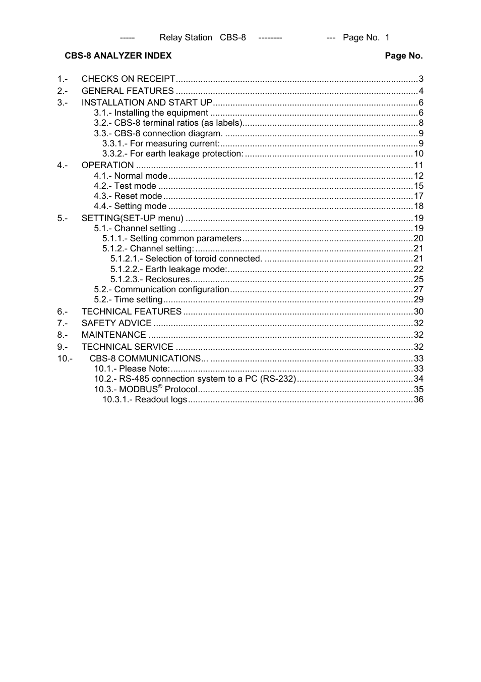 CIRCUTOR CBS8 (Available until stocks) User Manual | Page 2 / 41