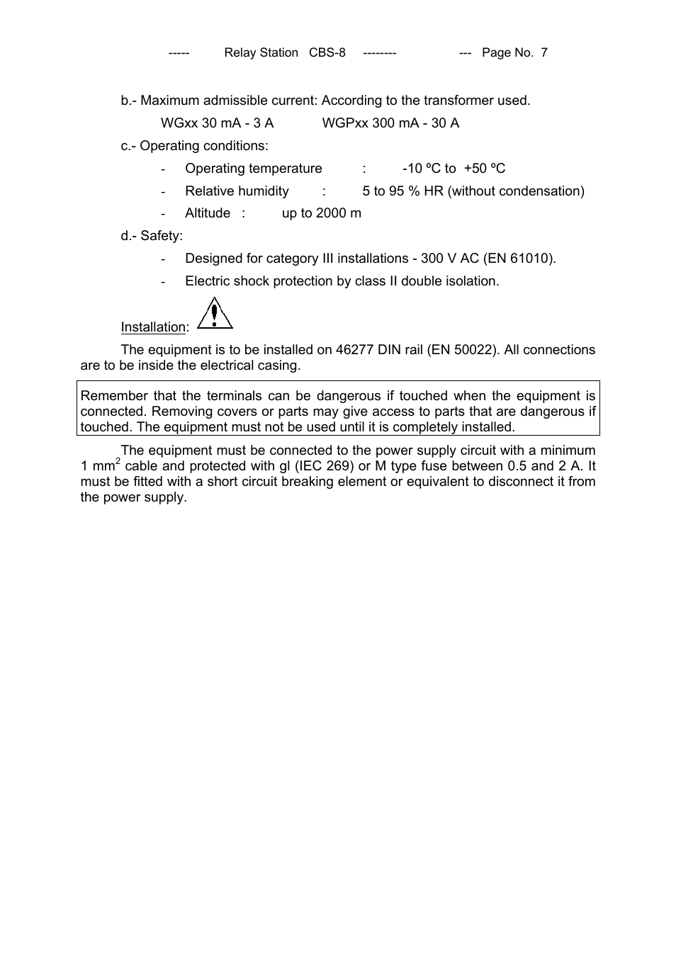 CIRCUTOR CBS8 (Available until stocks) User Manual | Page 8 / 41