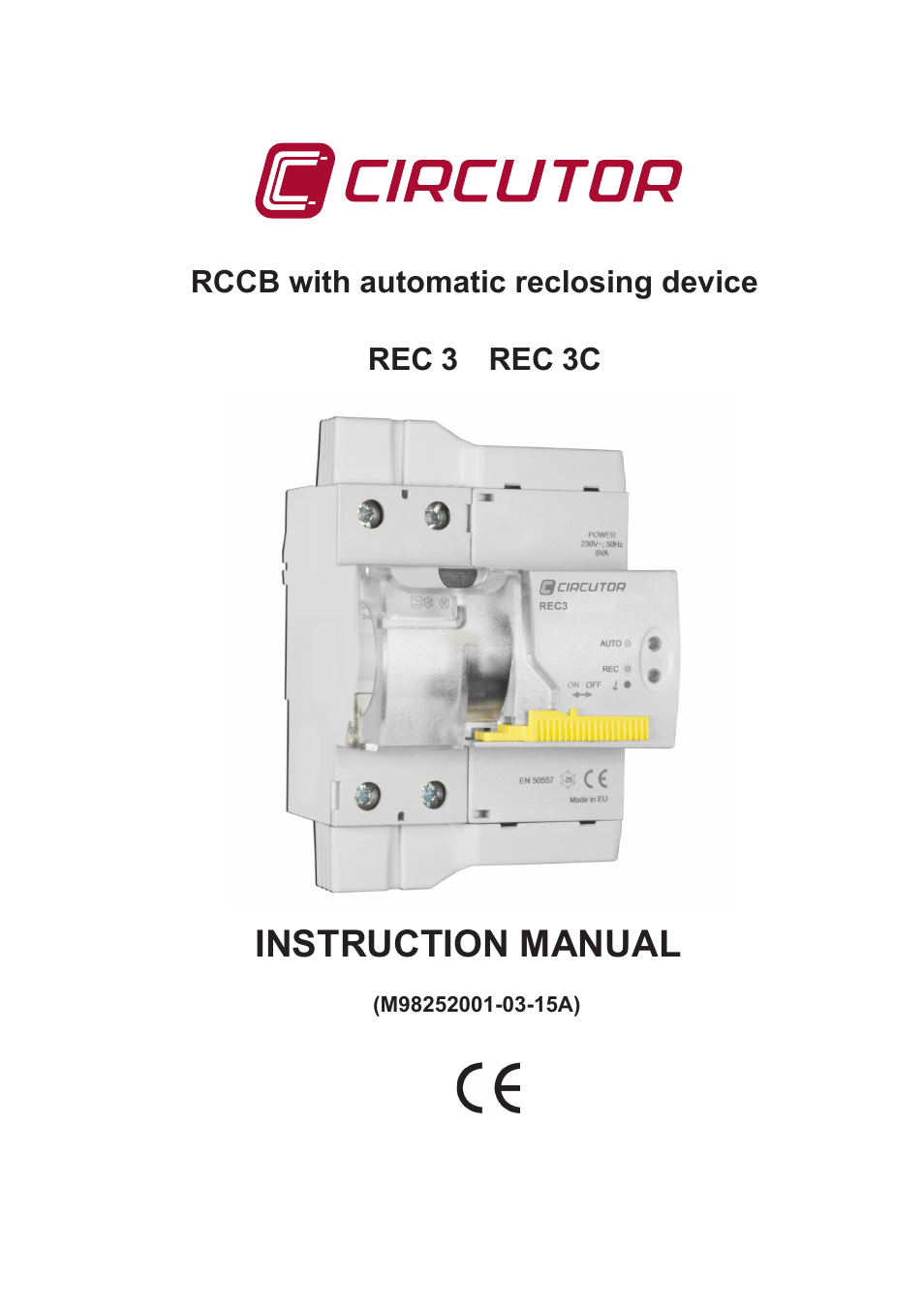 CIRCUTOR REC3 Series User Manual | 26 pages