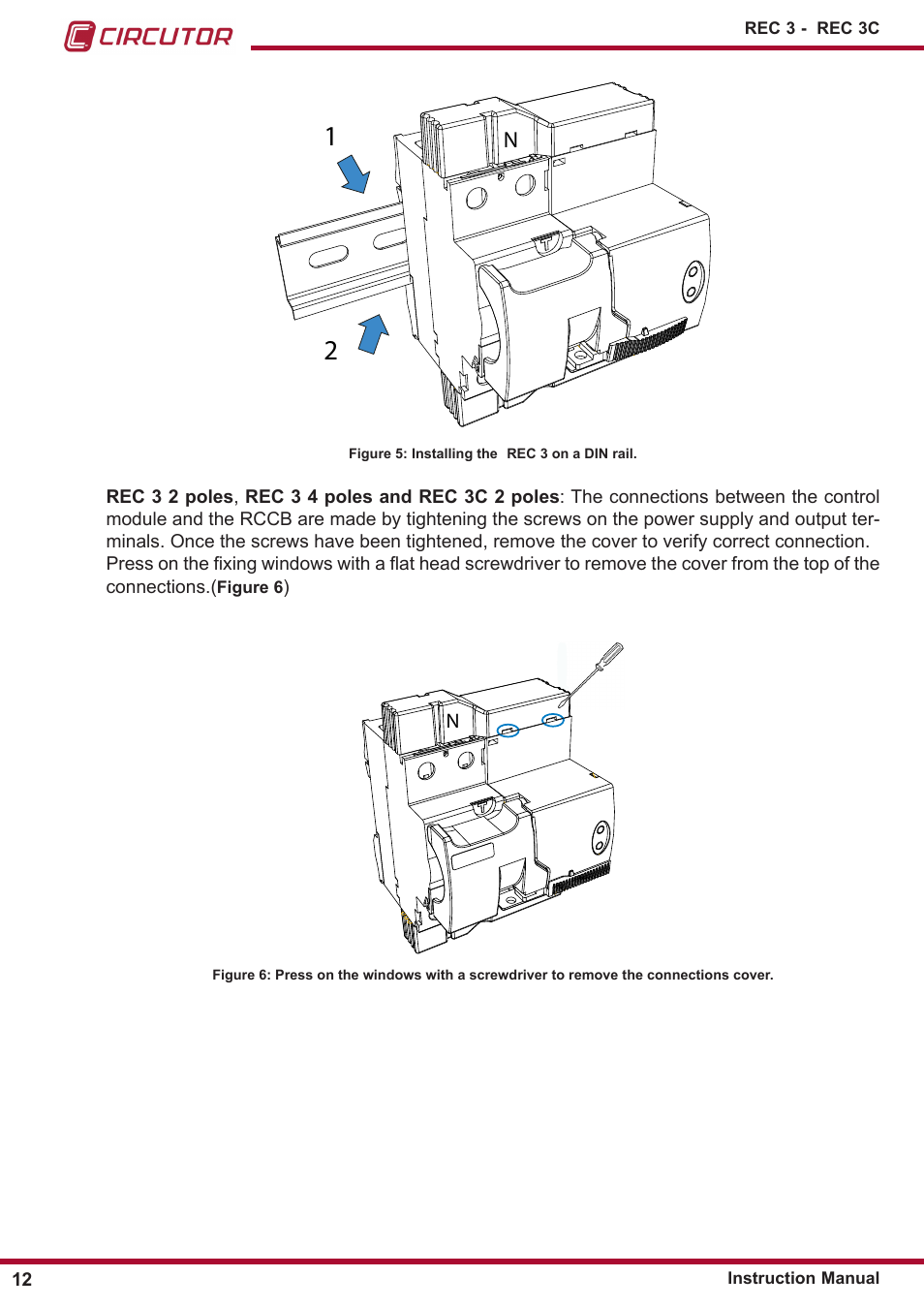CIRCUTOR REC3 Series User Manual | Page 12 / 26