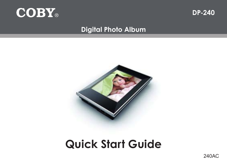 COBY electronic DP-240 User Manual | 8 pages