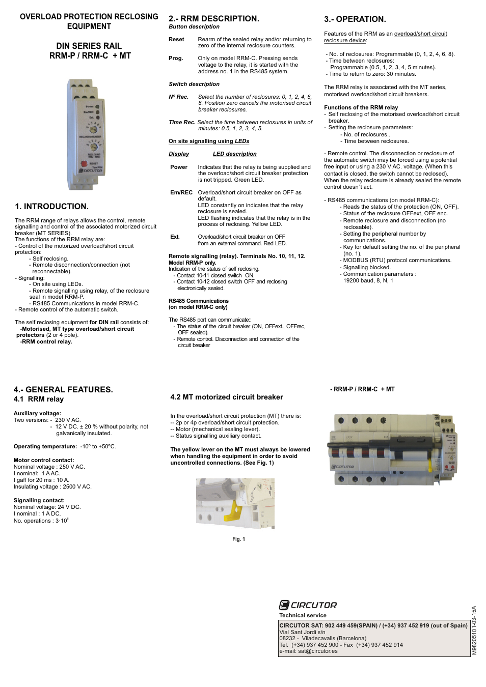 CIRCUTOR RRM Series User Manual | 2 pages