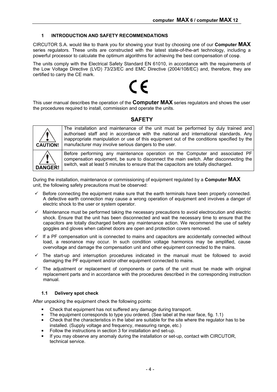 CIRCUTOR computer MAX Plug&Play series User Manual | Page 4 / 19