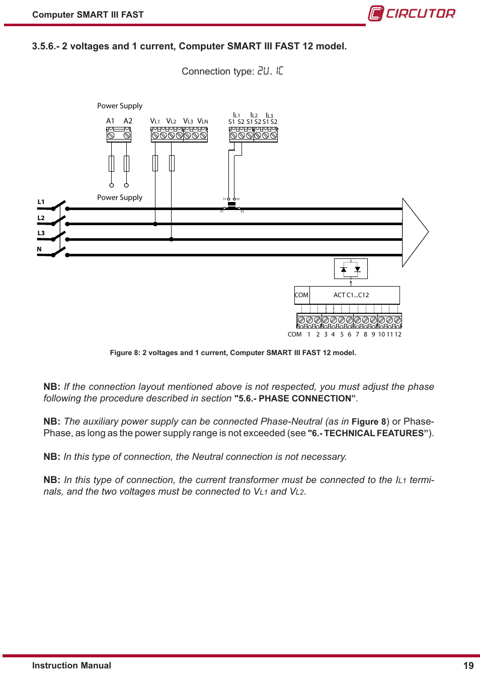 2u �1c, And v | CIRCUTOR computer SMART III-Fast Series User Manual | Page 19 / 108