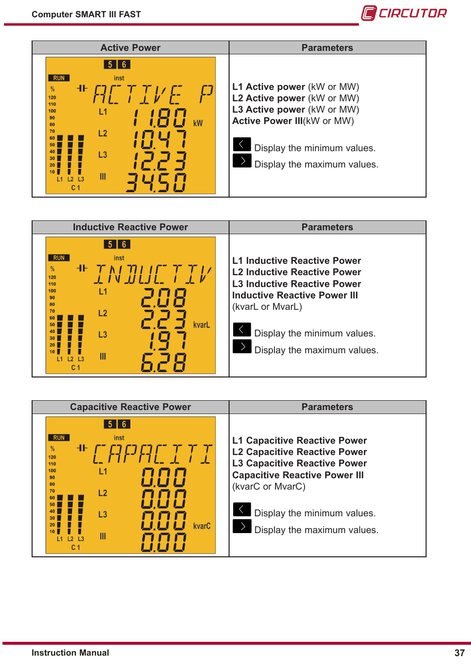 CIRCUTOR computer SMART III-Fast Series User Manual | Page 37 / 108
