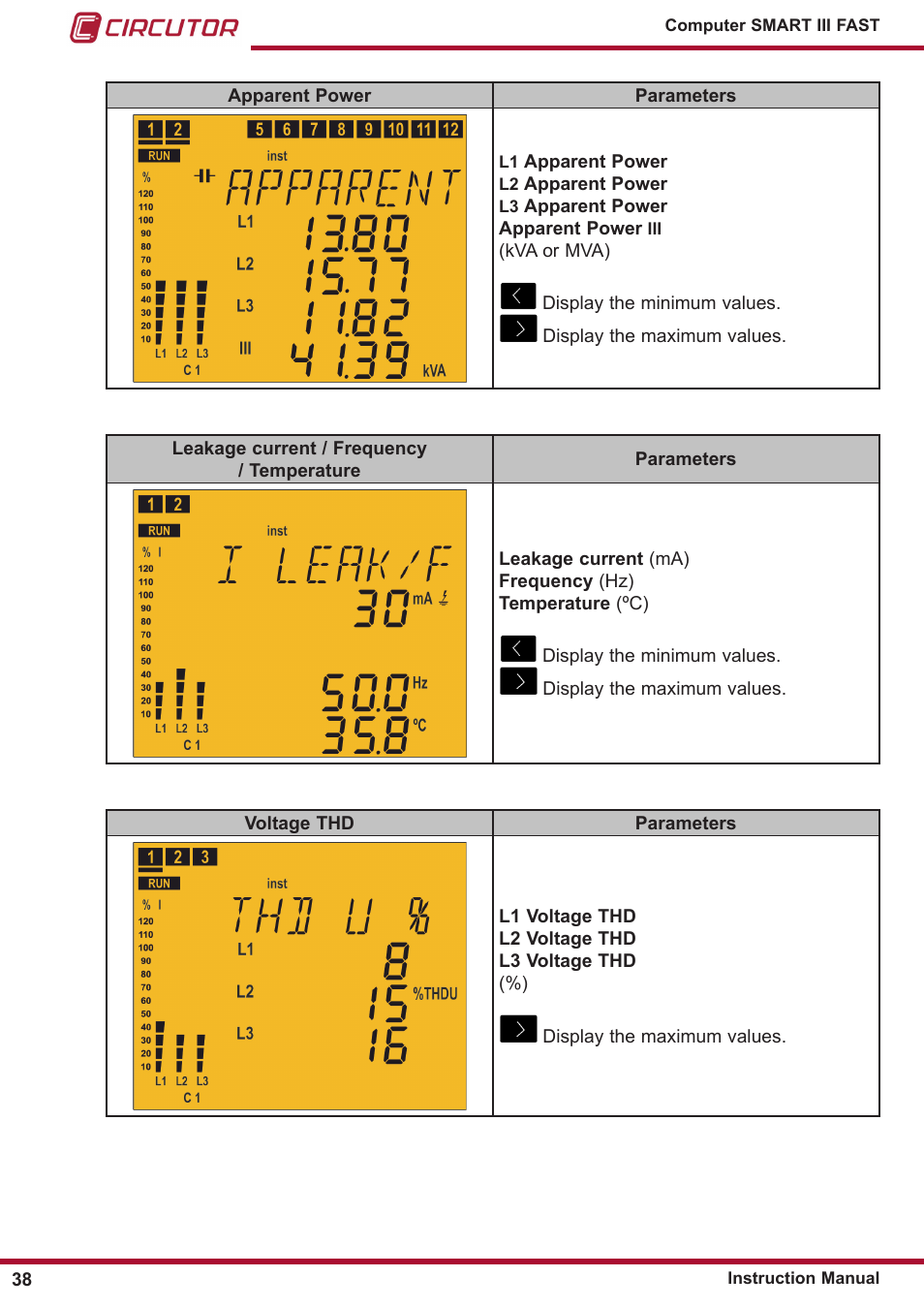 CIRCUTOR computer SMART III-Fast Series User Manual | Page 38 / 108