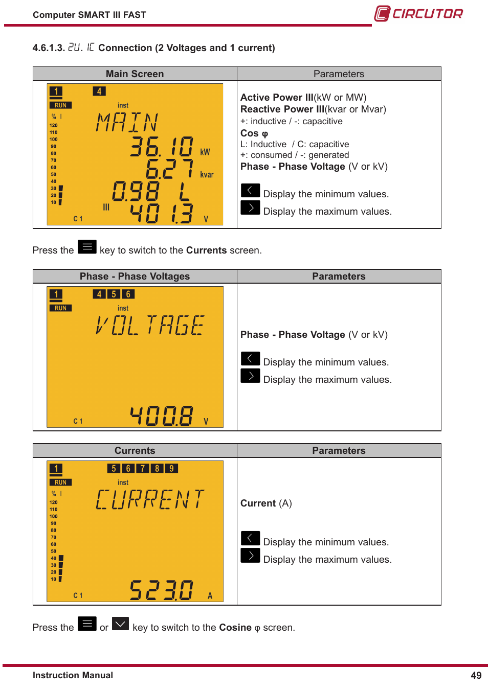 CIRCUTOR computer SMART III-Fast Series User Manual | Page 49 / 108